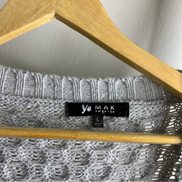 Ye Mak Sweater Gray Long Cardigan - Picture 5 of 8